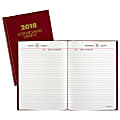 AT-A-GLANCE® Standard Diary® Daily Diary, 5 1/8" x 7 1/2", Red, January to December 2018 (SD38713-18)