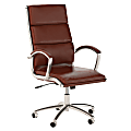 Bush Business Furniture Modelo Bonded Leather High-Back Office Chair, Harvest Cherry, Standard Delivery