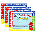 Hayes Certificates, 8-1/2" x 11", Language Arts Achievement, 30 Certificates Per Pack, Set Of 3 Packs 1 thumbnail image