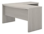 kathy ireland® Office by Bush Business Furniture Echo L Shaped Bow Front Desk, Gray Sand, Premium Installation