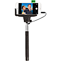 ReTrak™ Wired Selfie Stick, Black/Chrome