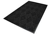 M+A Matting Waterhog Max Diamond Classic Floor Mat, 3'H x 5'W, Black Smoke