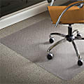 ES ROBBINS Natural Origins Rectangular Chair Mat - Pile Carpet - 60" Length x 46" Width - Rectangular - Vinyl - Clear - 1 Each 1 thumbnail image