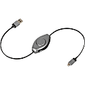 ReTrak Lightning/USB Sync/Charge Data Transfer Cable, 2.95', Space Gray 1 thumbnail image