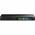 TRENDnet TPE-BG182g, 18-Port Gigabit 470W PoE++ Switch with 8 x 95W PoE++ Ports, 8 x 30W PoE+ Ports, 2 Gigabit SFP Slots,470W PoE Budget, 1U 19" Rack Mountable - 18 Ports - 2 Layer Supported - Modular - 440 W PoE Budge