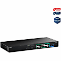 TRENDnet TPE-BG182g, 18-Port Gigabit 470W PoE++ Switch with 8x 95W PoE++ Ports, 8x 30W PoE+ Ports 1 thumbnail image