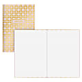 Blue Sky Gold Geo Bookbound Notebook, 5" x 8", 80 Sheets, Gold/White