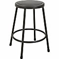 Lorell Metal Shop Stool - Vinyl Seat - Light Gray - Metal - 1 Each