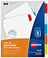 Avery® Big Tab™ Extra-Wide Insertable Dividers, 9-1/4" x 11-1/8", Clear Reinforced, White/Multicolor, 5-Tab 1 thumbnail image