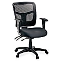 Lorell® Ergomesh Mesh/Fabric Mid Back Chair, Black 1 thumbnail image
