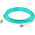 AddOn 10m LC (Male) to LC (Male) Aqua OM4 Duplex Fiber OFNR (Riser-Rated) Patch Cable - 100% compatible and guaranteed to work in OM4 and OM3 applications
