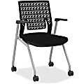 Mayline® Thesis Flex-Back Stacking Chair, Black Seat/Gray Frame, Quantity: 2