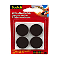 Scotch® Self-Stick Felt Pads, Brown, 1 1/3", Pack Of 8