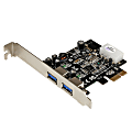 StarTech.com 2 Port PCI Express (PCIe) SuperSpeed USB 3.0 Card Adapter with UASP - LP4 Power - Add 2 SuperSpeed USB 3.0 ports to your PCI Expres 1 thumbnail image