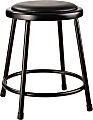 National Public Seating 6400 Series: Vinyl Task Stool 18"H, Black Seat/Black Frame