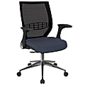 Office Star™ Pro-Line II ProGrid Fabric High-Back Chair, Cadet/Black/Silver