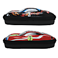 Inkology Race Car Pencil Case, 9 1/2"H x 3"W x 3"D, Red/Black 1 thumbnail image