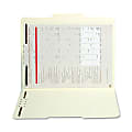 SJ Paper Paper-Cut/Water-Resistant 2-Fastener Top-Tab Folders, Letter Size, Manila, Box Of 50