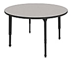 Marco Group™ Apex™ Series Round Adjustable Tables, 30"H x 48"W x 48"D, Gray Nebula/Black 1 thumbnail image