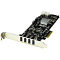 StarTech.com 4 Port PCI Express (PCIe) SuperSpeed USB 3.0 Card Adapter w/ 2 Dedicated 5Gbps Channels - UASP - SATA / LP4 Power 1 thumbnail image