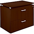 Lorell® Concordia Series 36"W 2-Drawer Lateral File Cabinet, Mahogany