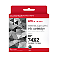 Office Depot® Brand Remanufactured Black Ink Cartridge Replacement For HP 74, Pack Of 2, OD74-2 1 thumbnail image