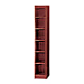 Safco® WorkSpace® Wood Veneer Baby Bookcases, 6 Shelves, 72"H x 12"W x 12"D, Mahogany