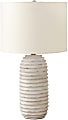 Monarch Specialties Foster Table Lamp, 28”H, Ivory/Cream