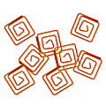 Shaped Paper Clips, Square Shape, 1 1/5", Orange, Pack Of 60 1 thumbnail image