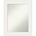 Amanti Art Non-Beveled Rectangle Framed Bathroom Wall Mirror, 29-1/2" x 23-1/2", Ridge White 1 thumbnail image