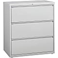 Lorell® 36"W x 18-5/8"D Lateral 3-Drawer File Cabinet, Light Gray 1 thumbnail image
