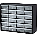 Akro-Mils Plastic 24-Drawer Storage Cabinet, 15 12/16" x 20" x 6 6/16", Black/Clear 1 thumbnail image