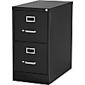 WorkPro® 26-1/2"D Vertical 2-Drawer File Cabinet, Metal, Black