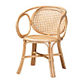 bali & pari Palesa Rattan Dining Accent Chair, Natural Brown