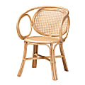 bali & pari Palesa Rattan Dining Accent Chair, Natural Brown 1 thumbnail image