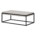 South Shore Mezzy Modern Industrial Coffee Table, 16-1/2"H x 43-5/16"W x 23-5/8"D, Concrete Gray