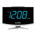 Sharp® Digital Alarm Clock With Jumbo Display, 5-5/8"H x 3/8"W x 2-1/4"D, Black