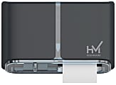 Highmark® High-Capacity Bathroom Tissue Dispenser, 2 Rolls, 7-1/4"H x 12-1/2"W x 6-5/8"D, Dark Gray