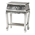 Baxton Studio Harriet Classic 1-Drawer End Table, 25-5/8”H x 19-3/4”W x 12-5/8”D, Silver