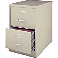 Lorell® Fortress 28-1/2"D Vertical 2-Drawer Legal-Size File Cabinet, Metal, Putty