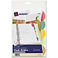 Avery Style Edge Plastic Insertable Dividers - 5 Tab(s)/Set - 5 1/2" Width x 8 1/2" Length - 7 Hole Punched - Multicolor Plastic Divider - 5 / Set