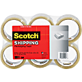 Scotch® Shipping Packaging Tape, 2-53/64" x 54.6 Yd., Clear, Pack Of 6 Rolls 1 thumbnail image