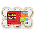 Scotch Recycled Moving/Storage Packaging Tape - 1.88" Width x 54.60 yd Length - Adhesive, Durable - 6 / Pack - Clear