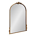 Uniek Kate And Laurel Myrcelle Arched Mirror, 32-1/2”H x 24-1/2”W x 1-3/8”D, Gold