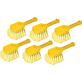 Rubbermaid® Commercial Short Handle Utility Brushes, 8", Yellow, Set Of 6 Brushes 1 thumbnail image