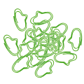 Shaped Paper Clips, Bubble Shape, 1 1/5", Green, Pack Of 60 1 thumbnail image