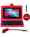 Linsay F7 Wi-Fi Tablet Kit, 7" Screen, 2GB Memory 32GB Android 12, Red