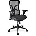 Lorell® Ergonomic Mesh High-Back Fabric Seat Chair, Black