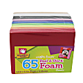 Fibre Craft sm'ART Foam® Adhesive Sheets, 4 7/16" x 5 15/16", Assorted Colors, 65 Per Pack, Box Of 3 1 thumbnail image