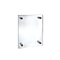Azar Displays Graphic Size Acrylic Vertical/Horizontal Standoff Sign Holder, 8 1/2" x 11", Clear
